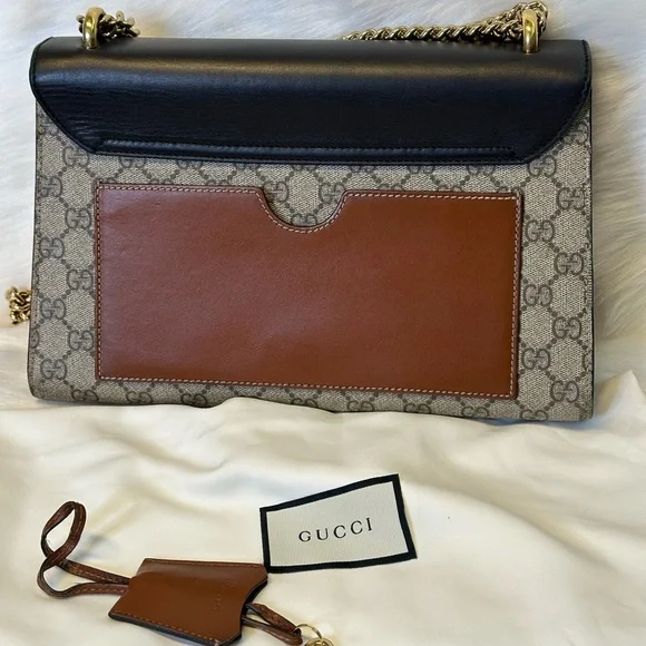 Gucci Black and Tan GG Canvas Shoulder Bag - Picture 4 of 17
